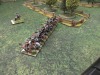 Die konföderierte Kavallerie an der Flanke