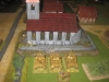 Die Flakpanzer in Stellung hinter der Kirche